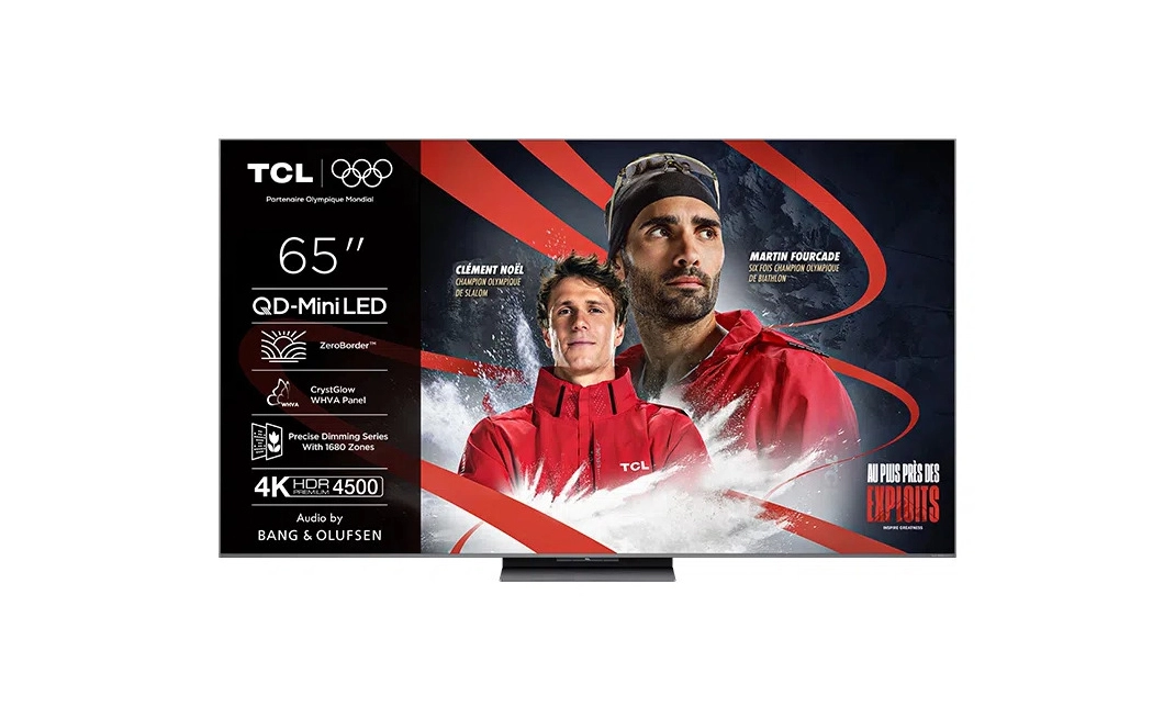 TV TCL 65C8K 65″ QD-Mini LED Premium 4K UHD 144Hz — Bang & Olufsen Smart Google TV
